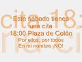 10 de Junio, 18:00 horas Plaza Colón (Madrid)