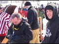Bucky Badger does the Polar Plunge