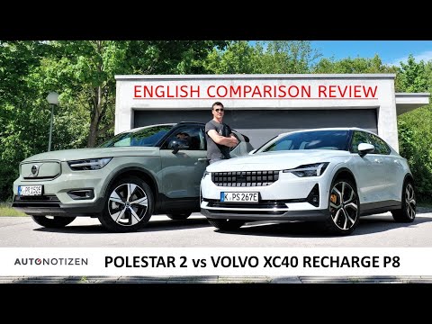 polestar 2 vs volvo xc40 recharge comparsion incl german autobahn  english review  2021