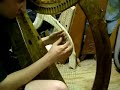 Natalie playing the wire strung harp 5