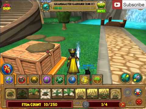 how to harvest plants in wizard101