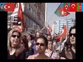 شهرهای تبریز، اردبیل، قزوین، خوی، مرند، مراغه، بناب، اورمیه، خلخال، میانه، قیدار، زنجان، موغان شهر، تهران، توفارقان، قوچان، بیرجند، رشت، آمل، کرمان،همدان، سراسکند، سویوق بولاق، اهر... اقدام به برگزاری میتینگهای مستمر و جسورانه ای کردند. در این تجمعات اعتراض آمیز، آپارتاید فارس به شدت مورد هجوم قرار گرفت و دانشگاهیان خواستار رفع مظالم ملی علیه آذربایجان مظلوم  شدند. آنها با صدای بلند، پروژه هشتادو پنج ساله شوونیسم فارس در تحقیر، تحریف، تقتیل، تضعیف و تقسیم آذربایجان را عمیقا محکوم کردند. بدنبال این اعتراضات وسیع و اولیه روزنامه ایران توقیف شد و عوامل فارس زبان آن که به دروغ آذری زبان معرفی شده بودند راهی زندان شدند!