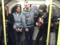 Kid British playing on the tube (January 20, London Bridge to Bank...)
