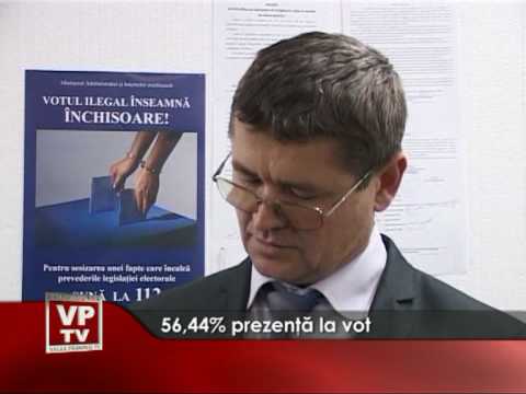 56,44% prezenţă la vot