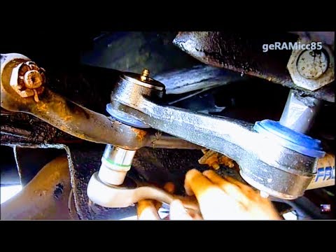 how to replace idler arm dodge ram 1500 | steering play wander repair wear out tie rod end wobble
