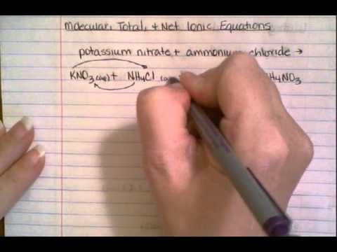 how to write net ionic equations