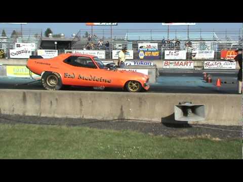 Mark Tarabochia Funny Car Huge Wheel Stand at Woodburn Dragstrip
