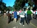 walking on the 163 north freeway breast cancer walk