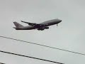 Bruneian 747 flying circuit over Miri