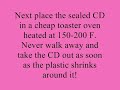 How to shrink wrap a CD