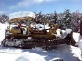 bulldozer in the snow