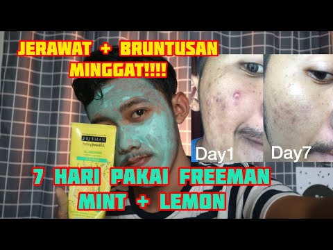 Demo+Review 7 hari pemakaian FREEMAN ClayMask Mint + Lemon, #FREEMAN #CLAYMASK #JERAWAT