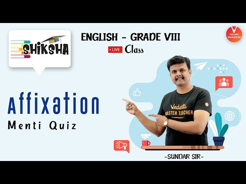 Affixation | English Grammar | NCERT Class 8 English | Young Wonders | Sundar Sir