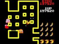 you all know ms. pac-man. four different mazes. the game boy version, and the game boy color version, for that matter, have six different mazes! this video is from the game boy color version. that one's prettier. this is level 17, the first time we see 