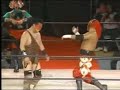 Referee selling the hard headbutt Referee selling the hard headbutt
