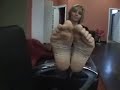 Sexy russian lady gets paranoid about her feet getting on Youtube. Followed by Kimmie showing her dark wrinkly soles.