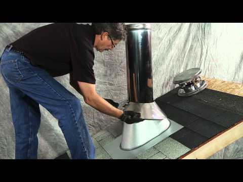how to vent stove through the roof
