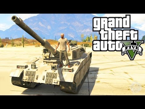 Tank - GTA 5 Videos Playlist --▻ http://full.sc/1gA1J4D ▻ Follow Me On Twitter! --▻ http://full.sc/16k6rBs This is a full tutorial on how to steal a tank in grand...