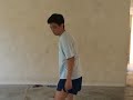 sparring with wall