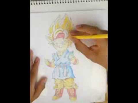 how to draw jr goku