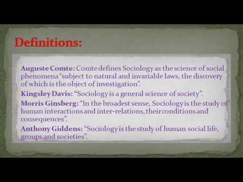 how to define sociology