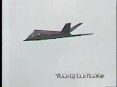 117 - F117 stealth jet fighter crash on September 14 1997 in Essex, Maryland at air show.Listen to the crowds reaction and what the announcer says to try to keep t...