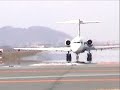 まもなく引退　jal　ｍｄ８７　山形空港離陸　２００８．３．２２