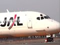 まもなく引退　jal　ｍｄ８７　山形空港離陸　２００８．３．２２