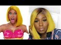 Nicki Minaj Barbie Tingz Inspired Yellow Hair Bob ft. Nobel Hair 613 Lace Front Wig