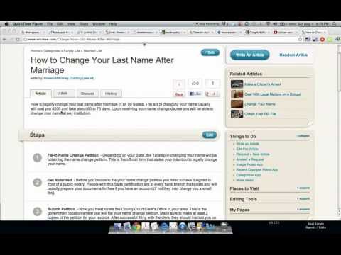 how to change name after marriage