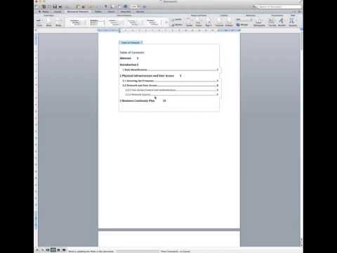how to create table of contents in word 2013