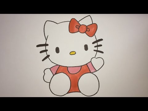 how to draw hello kitty
