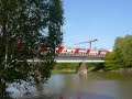 Intercity Train is crossing Aurajoki River