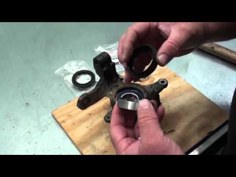 Pt.2 Suzuki LTA400F How To Replace The Front Wheel Bearings At D-Ray’s Shop!