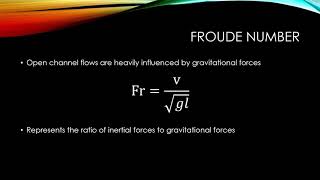 Overview of the Froude Number