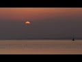 8月17日南房総市岩井海岸富士山頂への夕陽