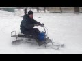 Самодельный мини-снегоход.Тест-драйв.