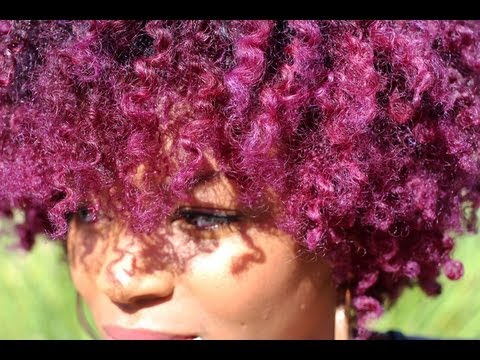 how to dye natural hair purple without bleach
