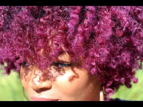 how to dye natural hair purple