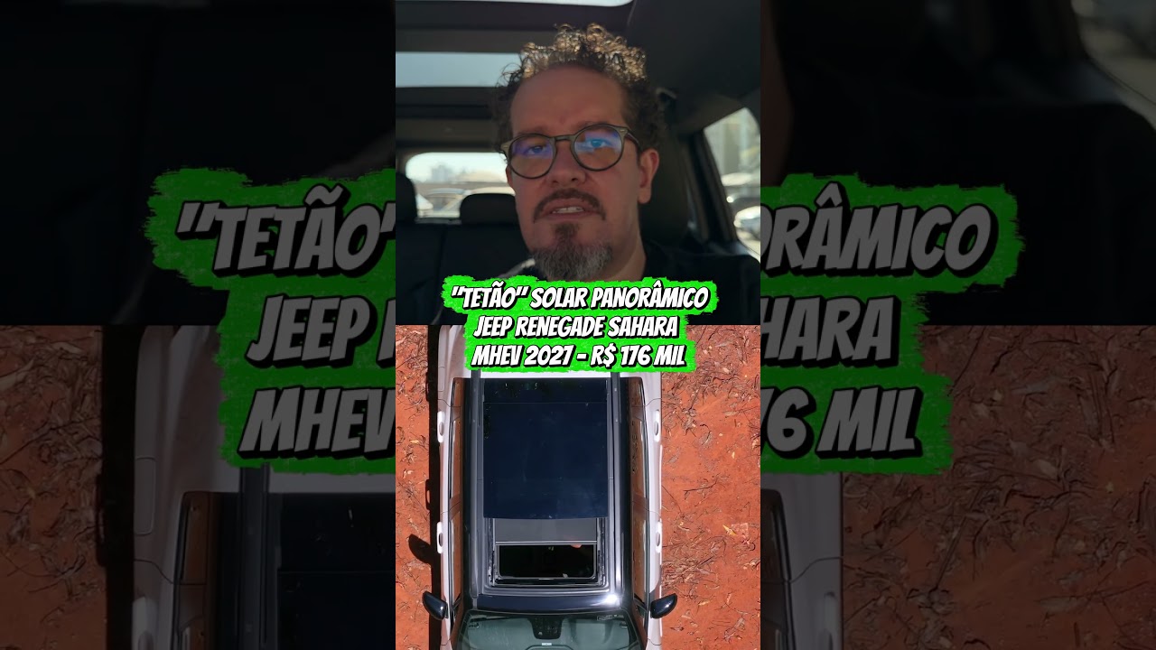 TETO SOLAR DE SÉRIE NO RENEGADE SAHARA! ☀️🚙