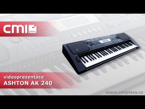 CMIplaza - Videoprezentace digitálního studentského keyboardu Ashton AK 240 s dynamikou úhozu kláves, včetně adaptéru zdarma! 395 zvukových rejstříků včetně 3 bicích sa...
