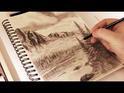 how to draw mountains