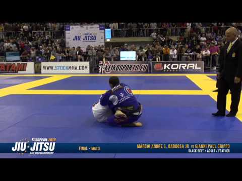 European Open 2015 Black Belt FINALS: Adult Male - Feather (Márcio Barbosa Jr. vs. Gianni Grippo)