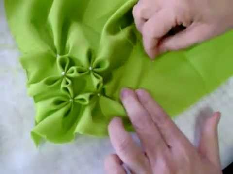 خياطة طريقة عمل مخدة وسادة مزركشة للعروسة ٢من٣