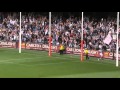 Dane Swan Smothers and Kicks a Goal on the 1st Quarter Siren