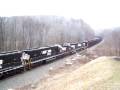 NS 500 coaldrag with SD40E helpers at Cassandra, Pa