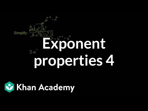 worked example exponent properties video khan academy simplify exponents