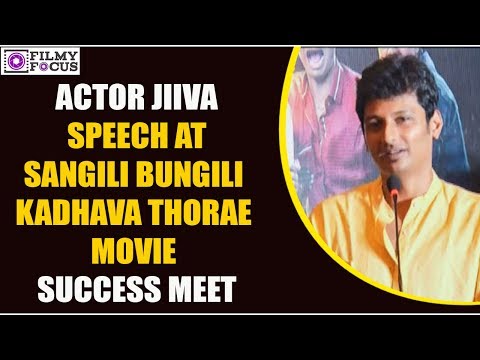 Actor Jiiva Speech At Sangili Bungili Kadhava Thorae Movie Success Meet || Tamil Focus