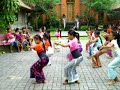 Indonesian Girls Practising for Dance