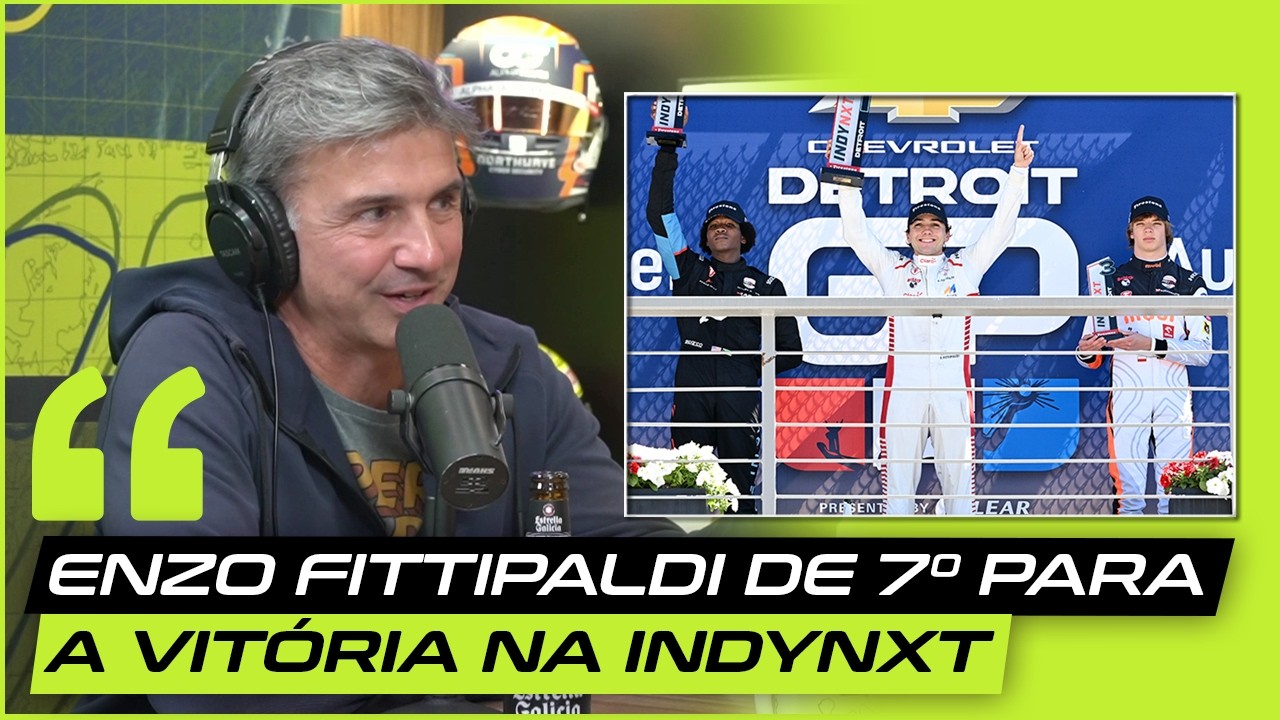 Enzo Fittipaldi vence em Detroit em corrida caótica da Indy NXT #cortes #pelaspistaspodcast